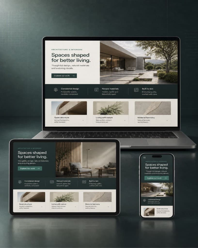 Examples of managed business websites created for clients
